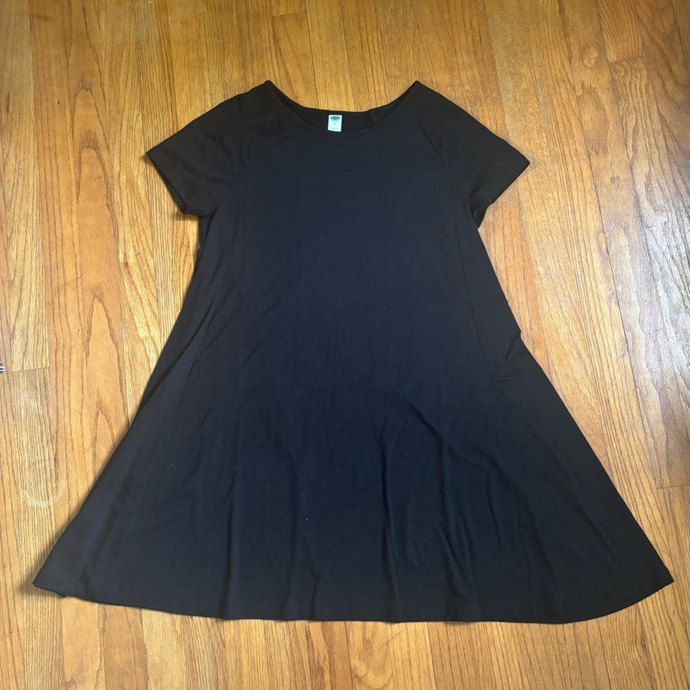 Old Navy Black Jersey Swing Dress